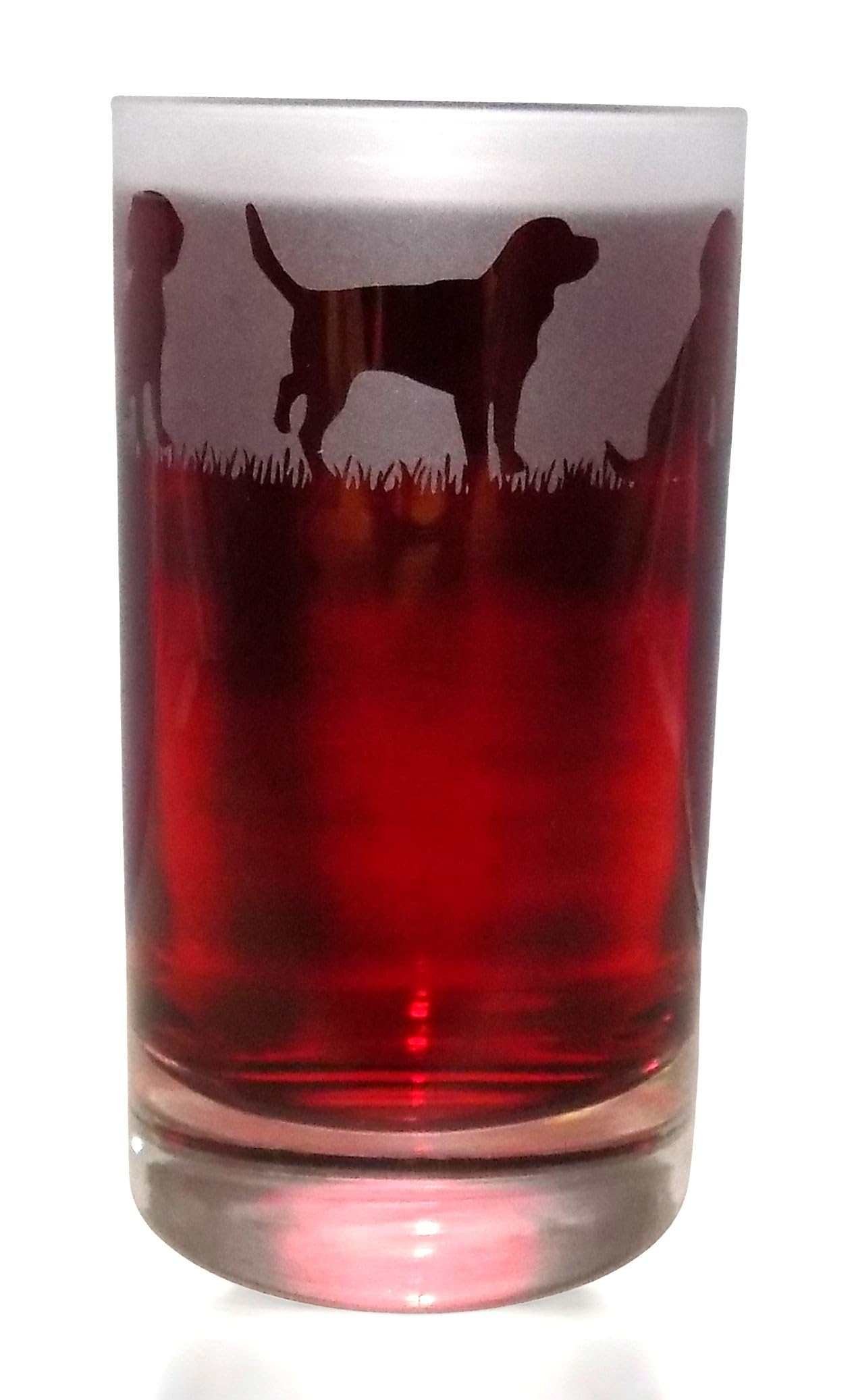 Beagle Hand Etched Highball Tumbler — image 1