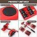 Sakerplus Furniture Lifting Tool Set, Heavy Duty Furniture Mover Kit, Pulley Lifting Tool with 360° Swivel & Non-Slip Pads, Ergonomic Handle for Easy, Labor-Saving Moving on Hardwood Floors