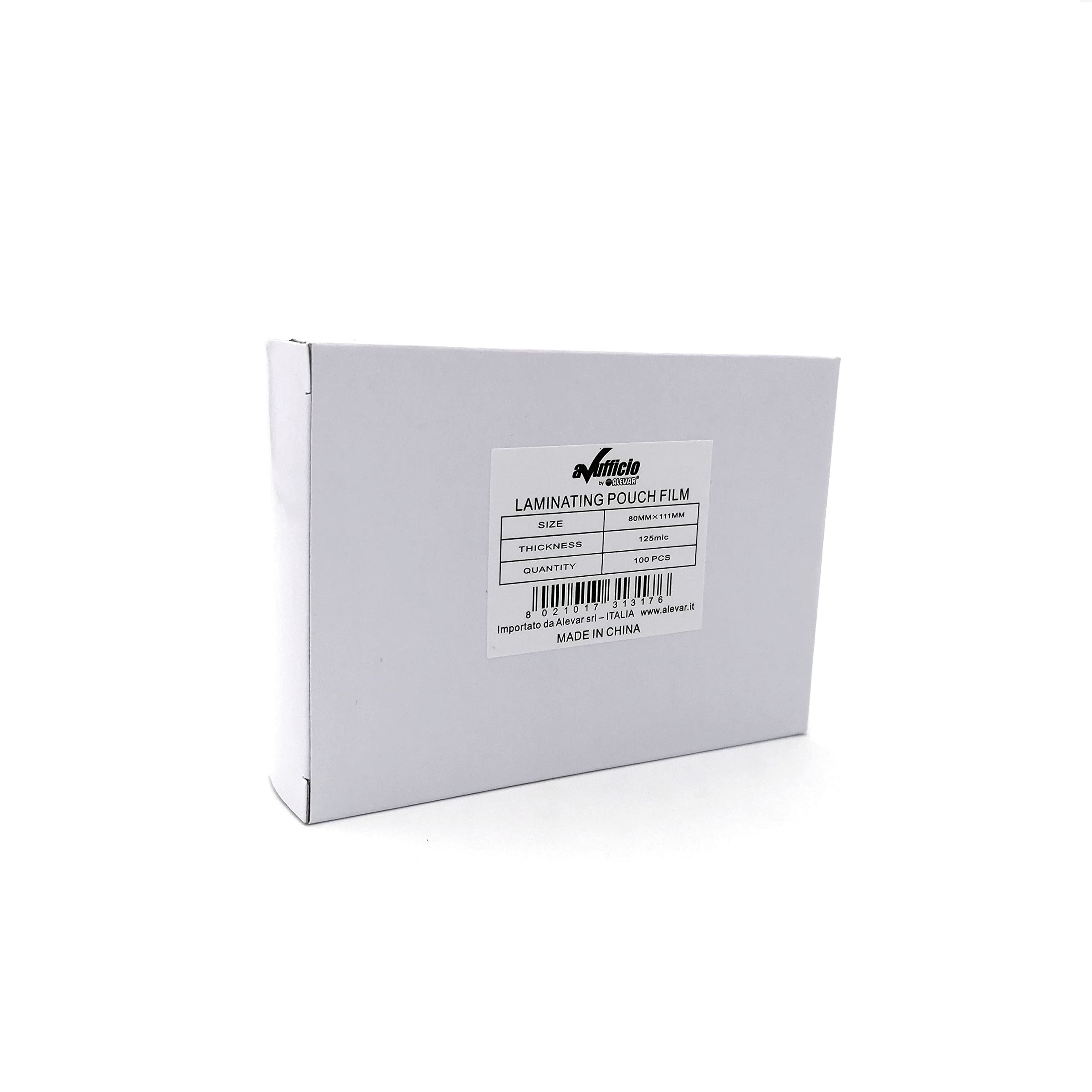 Alevar Pouches Plastificazione A7 80x110 mm 250 micron Confezione 100 Pezzi