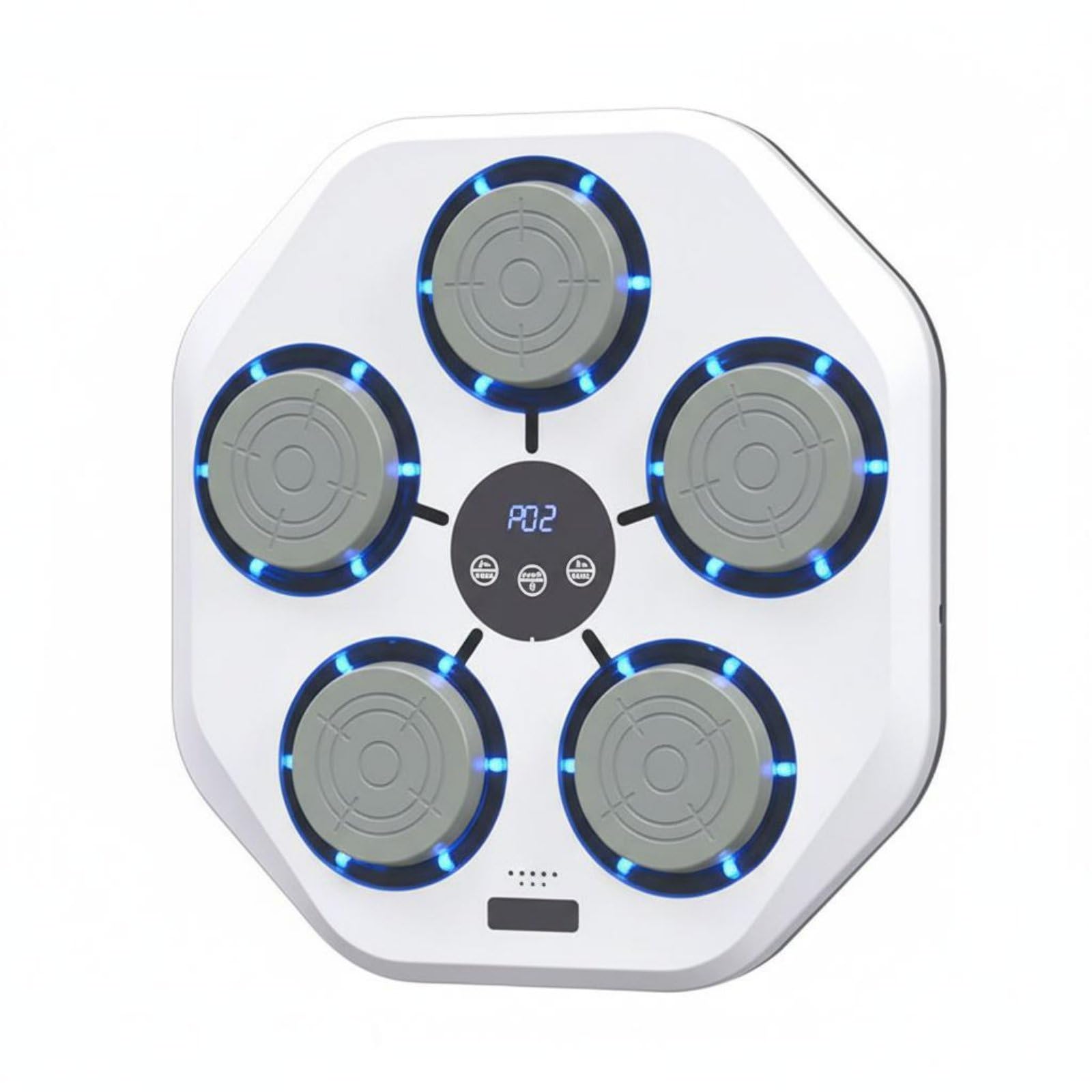 Stress Relief Music Boxing Machine Punch Counter Wall White | Interactive Training Bluetooth Integration Long-Lasting Construction Space-Saving Smart Connectivity White-image-35