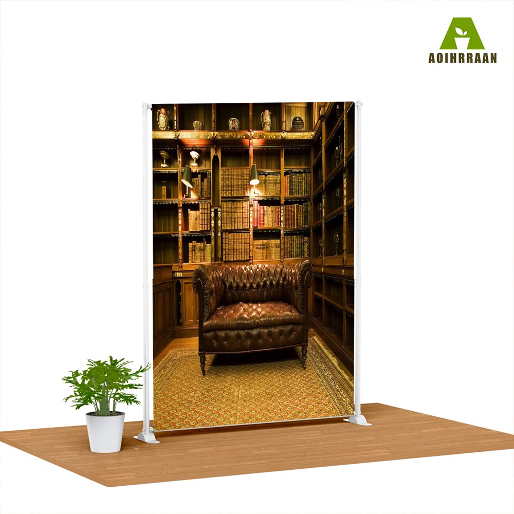 AOFOTO Fotohintergrund 1,8x1,8 M – Retro Bücherregal-Design, Vinyl, Für Studio & Dekoration