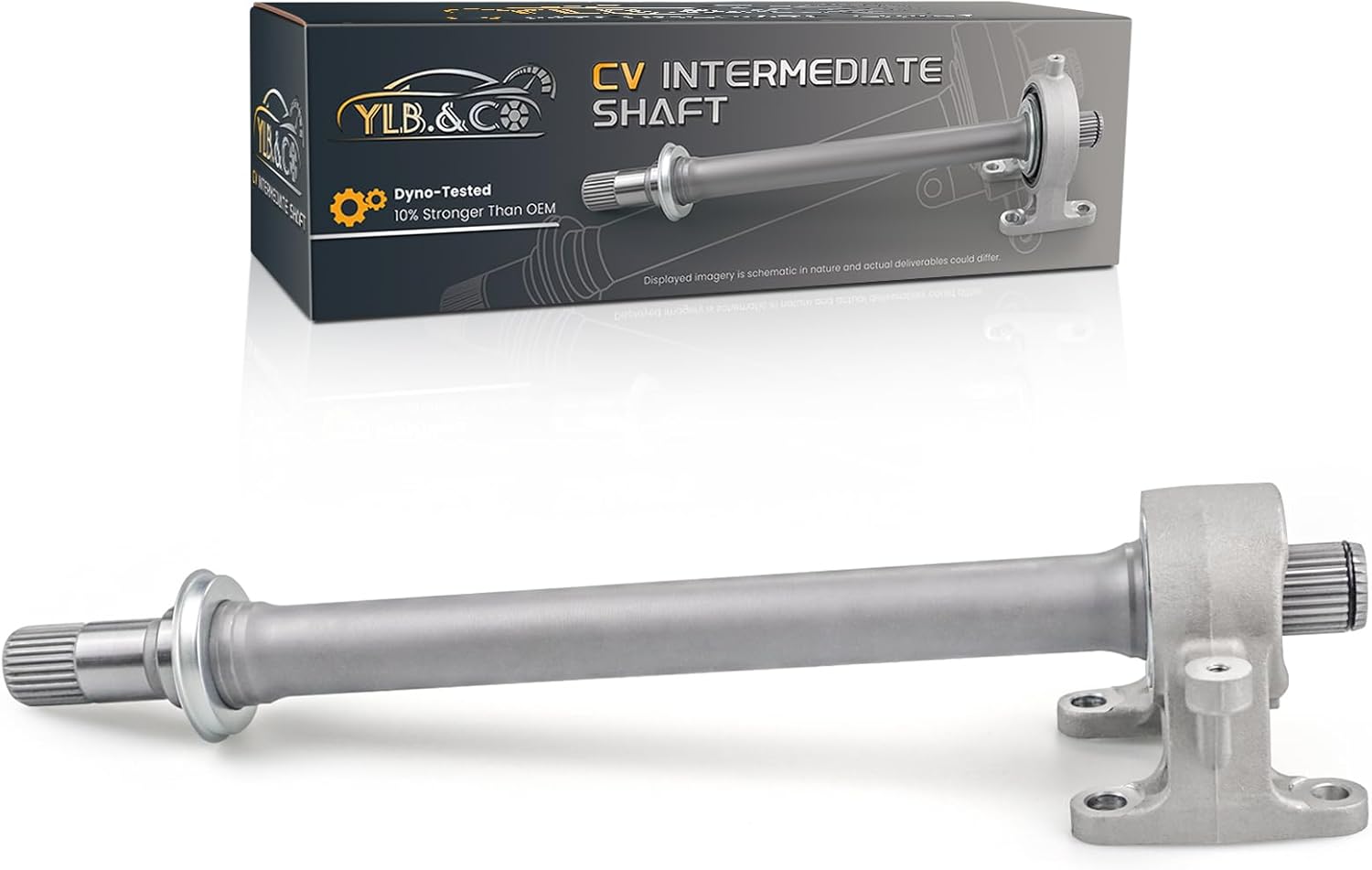 44500-TA0-A00 CV Intermediate Shaft Compatible with Honda Crosstour Front Right 2012-2015, Accord Front Right 2007-2012. Acura TSX 2009-2014, Acura TSX 2004-2008, Axle Half Shaft Assembly