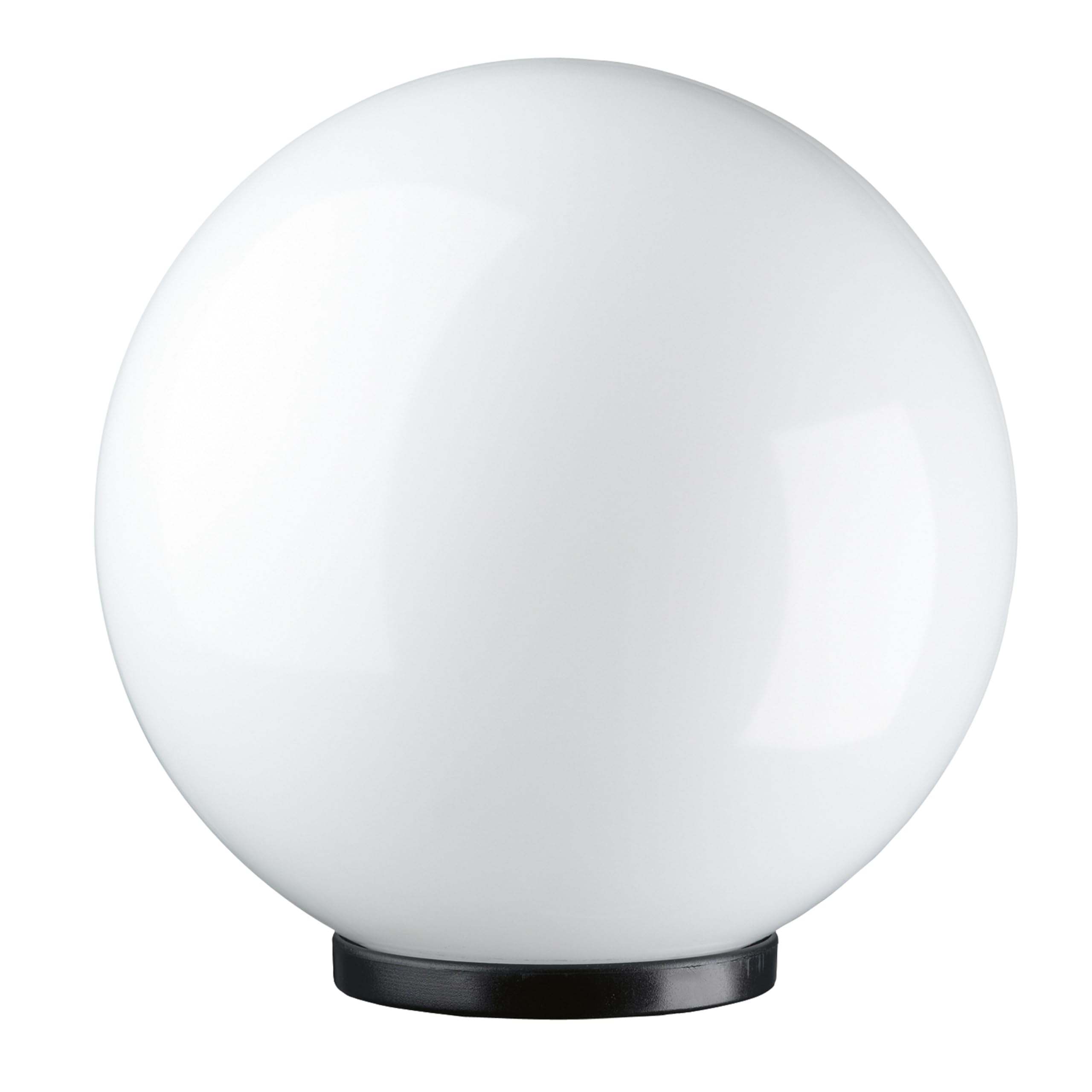 Sobremuro o baliza VIC base negra y globo opal portalámpara E27 exterior IP43 (Ø40cm)