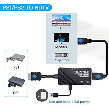 PS2/PS1 HDMIコンバーター Amazon.com: WNNZVCC PS1/PS2 to HDMI Converter, RGBS & YPbPr