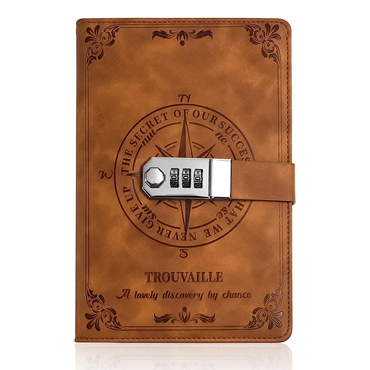 Sponsored Ad - Climberty® Diary with Lock, A5 PU Leather Journal with Lock 200 Pages, Lock Diary Vintage Lock Journal Password Protected Notebook, Lock Diary for Men and Women, 22 X 15 cm (Brown)