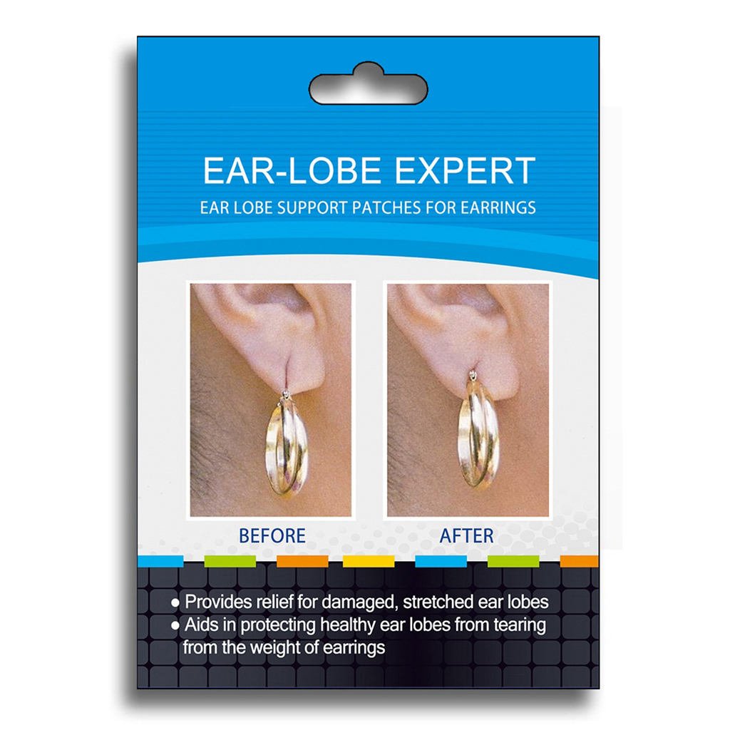 7 Months Supply Ear-Lobe Expert 210 Days Supply Invisible Earring Support Patches, 420-count Boxes
