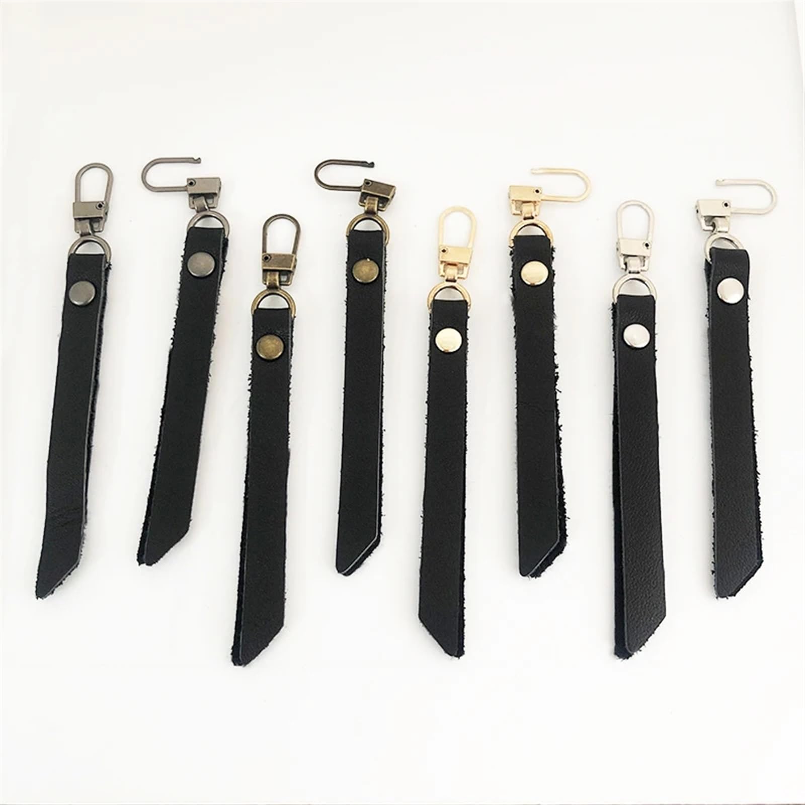 Reemplazo del tirador de cremallera, Tirador de cremallera de cuero Kit de reemplazo del extremo del tirador de cremallera Deslizador de cremallera for mochila Equipaje Reparación de cremalleras de br