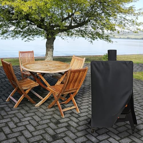 Vertical Pellet Smoker Cover for Pit Boss 4/5 Series - 600D Waterproof with Special Zipper Design
