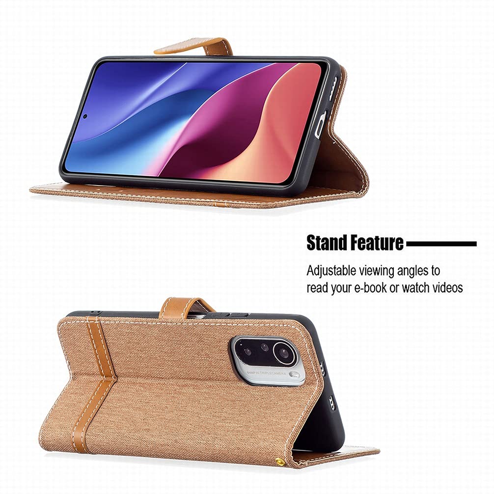Cover Per Xiaomi Poco F3/Mi 11i, Portafoglio Case [Pelle PU Delicata