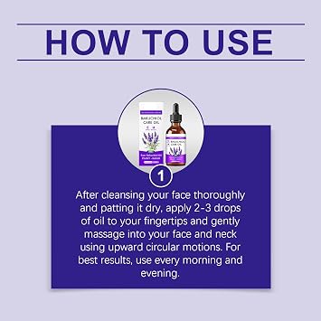Bakuchiol Oil, Organic Oil Moisturizer for Daily Facial, Daily Nourishment Delicate Skin, Gentle Moisturizing, Reduces Wrinkles and Fine Lines, Firming & Smoothing, for Skin Care(2)