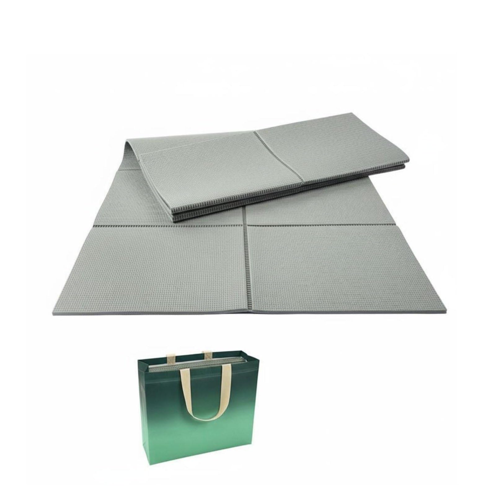 Multi-Purpose Foldable Exercise Mat Tear-Resistant Portable Exercise Mat Odorless Thick Workout Pad for Students, Home Gym, Office, Travel, Outdoor, Gray, 173-61-0.4cm-picture-19