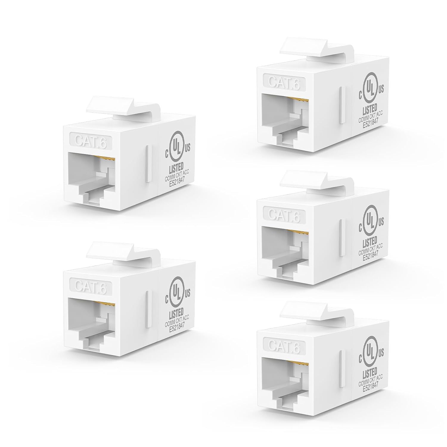 VCE Acoplador Keystone CAT6 5 Unidades Blanco