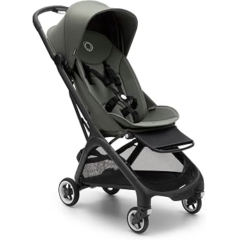 Bugaboo Butterfly Ultra Compact Travel Stroller Small & Lightweight One-Handed Foldable and Easy to Steer Ergonomic City Buggy for Babies from 6 Months with Lots of Storage Space Forest Green