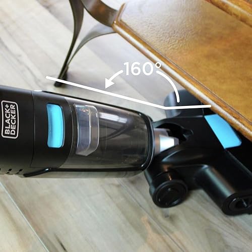 Miniatura 5 de BLACK+DECKER Aspiradora y trapeadora inalámbrica en seco, aspiradora y lavado con autolimpieza, limpieza de bordes y pantalla digital, diseño que