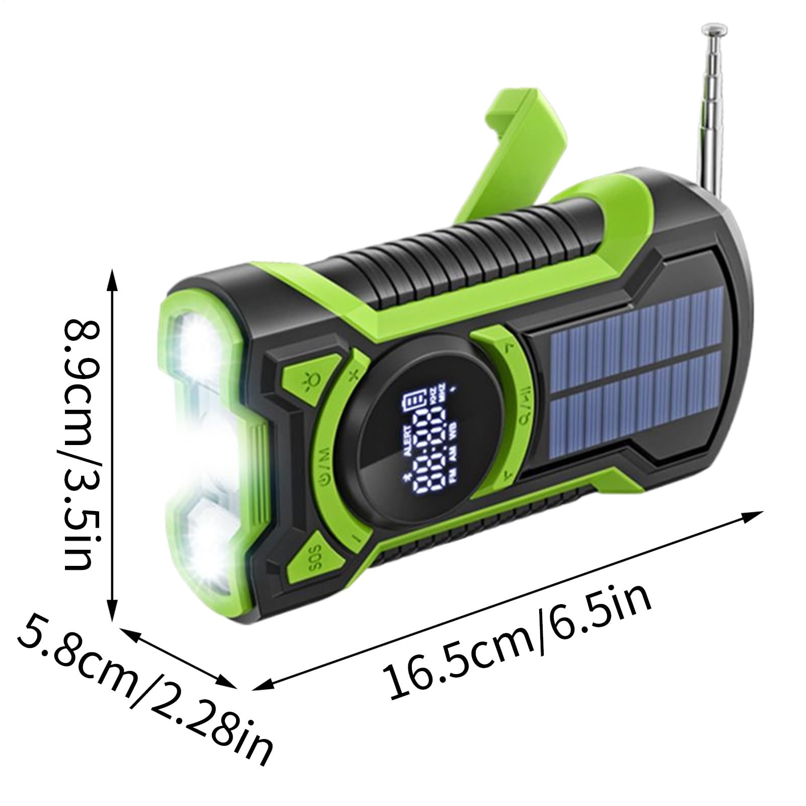 Radio Solarne Ładowalny Głośnik Wielopasmowy Wysoka Jasność