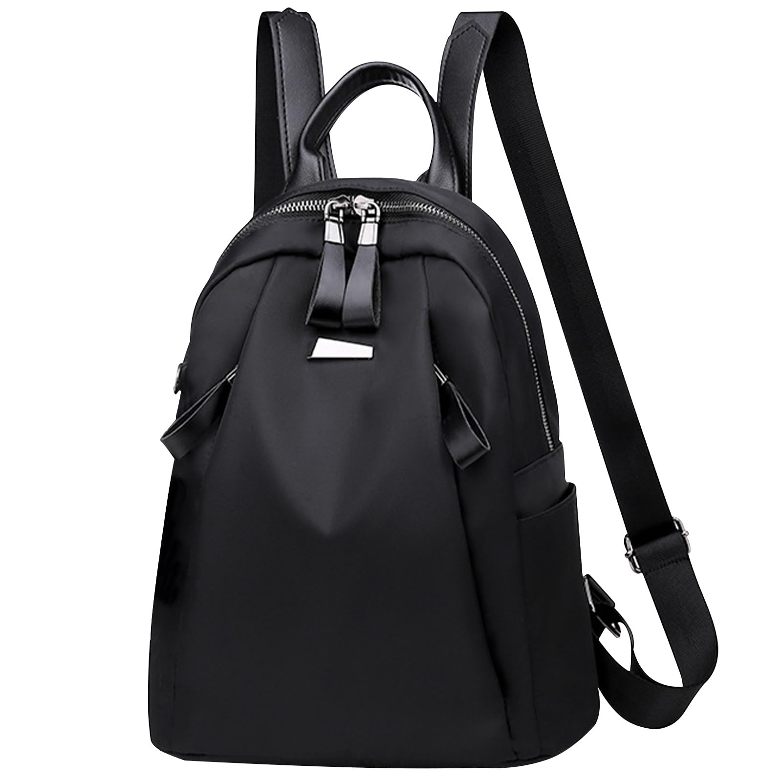 Ogetok Small Backpack Purse for Women Girl, Mini Black Woman Fashion Travel Bag Backpack, Waterproof Ladies Small Daily Daypack, Light Weight Casual Satchel Handbags Shoulder Bag