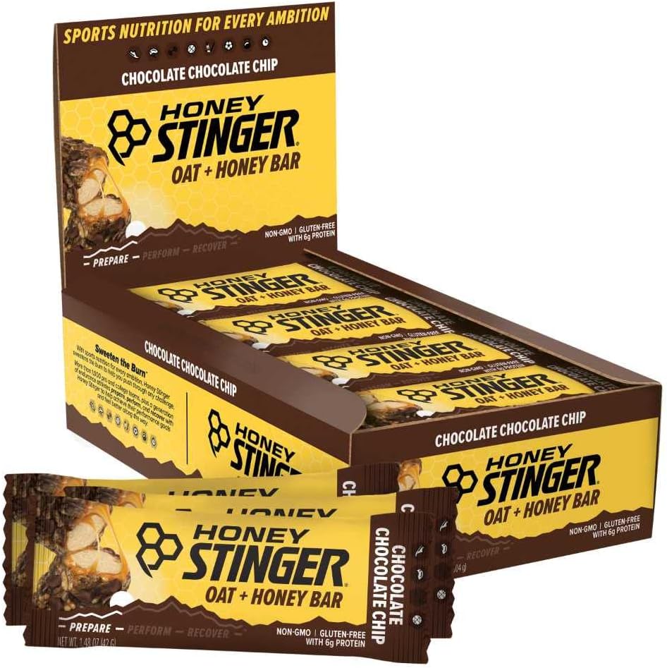 - Oat + Honey Bar, Chocolate Chocolate Chip, Energy Packed Food to Prepare for Exercise, Endurance & Performance, Sports Nutrition Snack, Pre-Workout, Protein, Gluten Free, 12 Pack