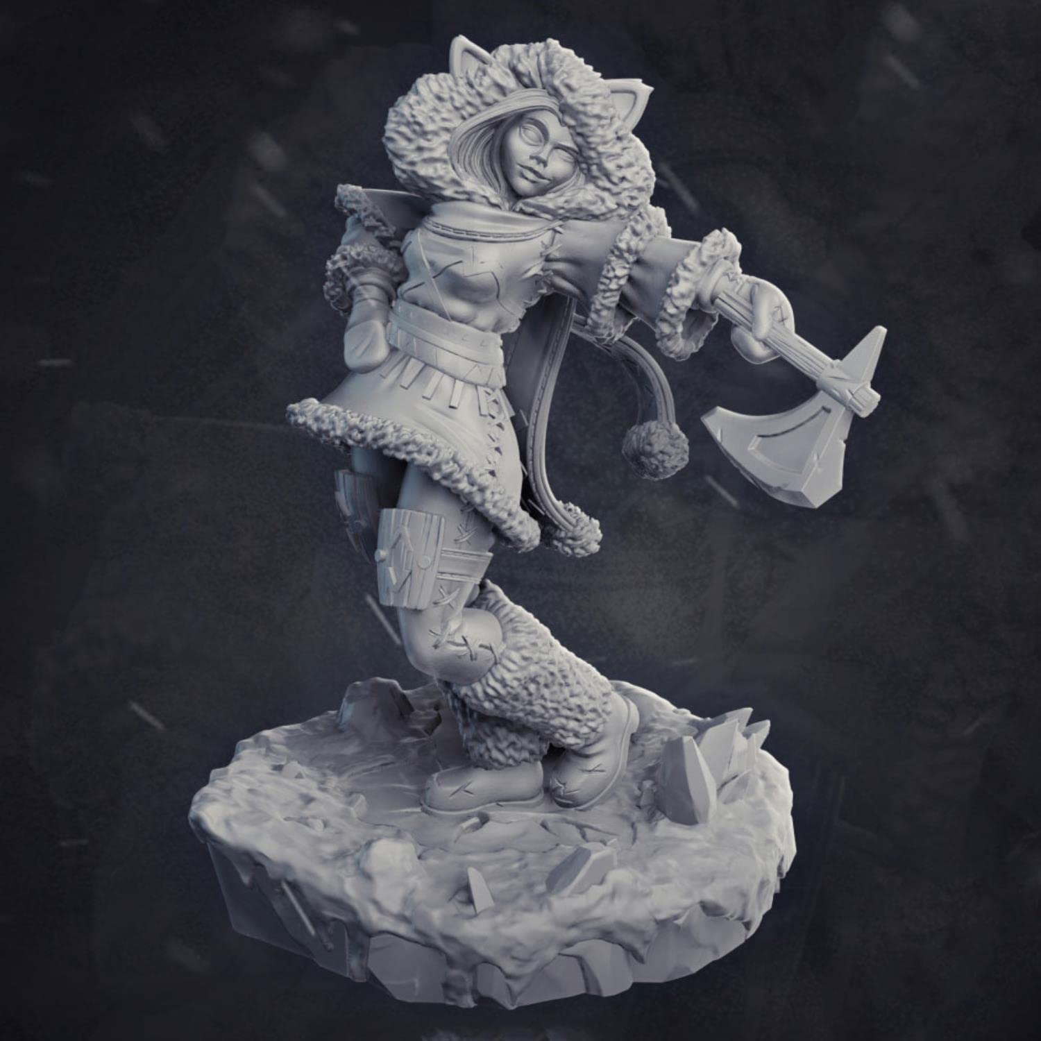 ZHANGJING 1/24 75mm Modello in Resina Winter Boy Hunter Figura Smontato Non Verniciato