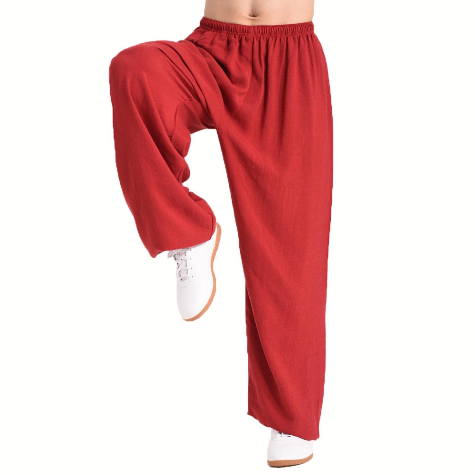 VIRACIN Spodnie Tai Chi Mężczyźni Kobiety Spodnie Sztuki Walki Spodnie Kung Fu Joga Latarnia Spodnie Jogging Spodnie