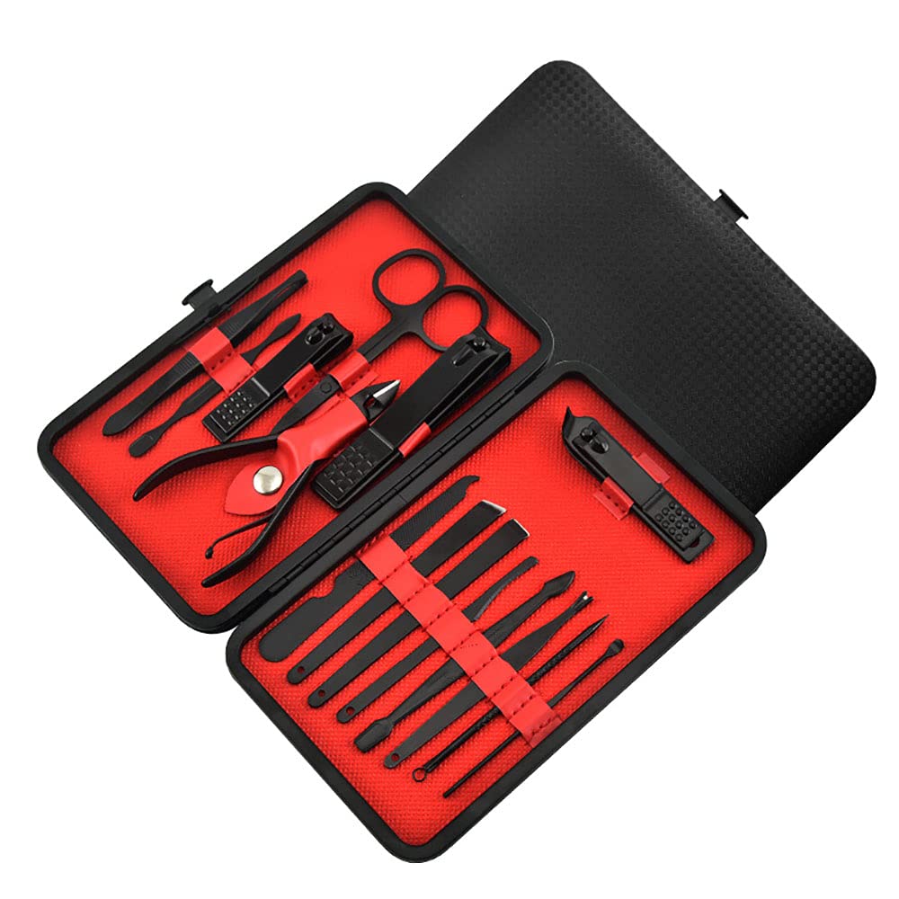 Kit de clou et de toilettage à ongles de 15 pièces avec son étui de voyage pratique