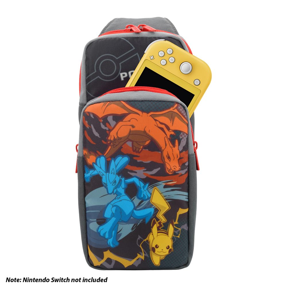 HORI Nintendo Switch Sac Aventure (Pikachu, Dracaufeu et Lucario) pour Switch OLED - Licence Officielle Nintendo et Pokémon
