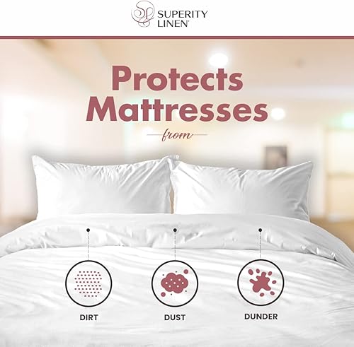 Miniatura 9 de Superity - Funda de edredón individual XL  100% algodón transpirable y cómodo, protege los colchones de la suciedad, el polvo y la caspa  Funda de