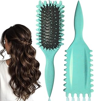 Curl Defining Brush, Curly hair brush, Solid bristle, Shaping and Defining Curls for Women to Reduce Pulling, Curl Brush, hair brushes for women & curling brush