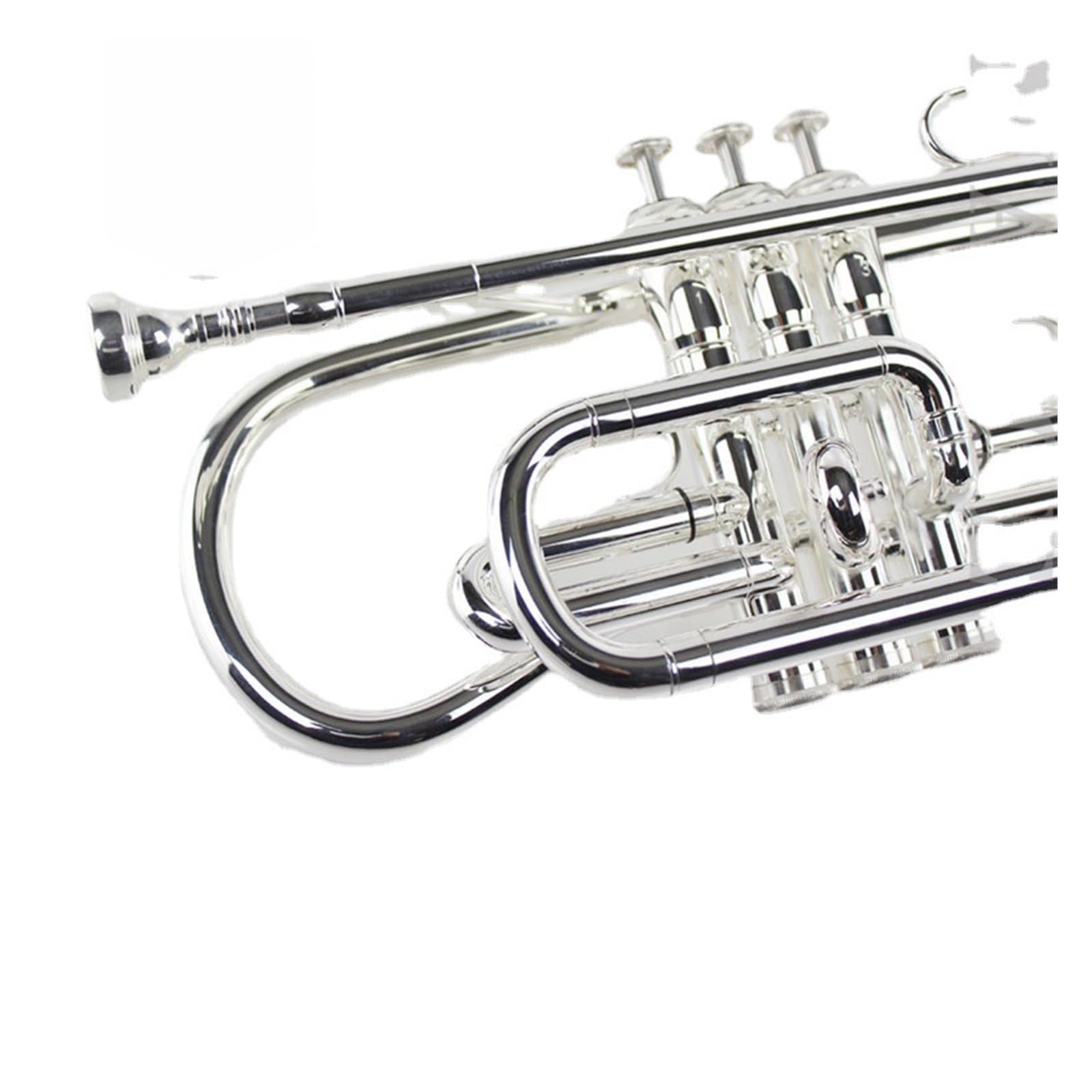 trąbka instrument Trąbka B płaska powierzchnia instrumentu kornetowego posrebrzana