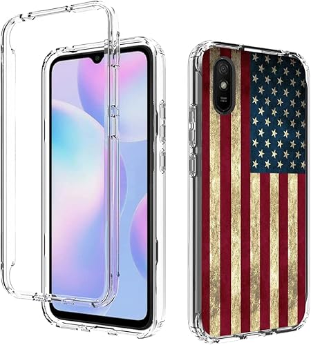 Miniatura 6 de Tothedu Funda para Redmi 9A M2006C3LGRedmi 9i M2006C3LII con protector de pantalla de vidrio templado, bonito diseño de bandera transparente de