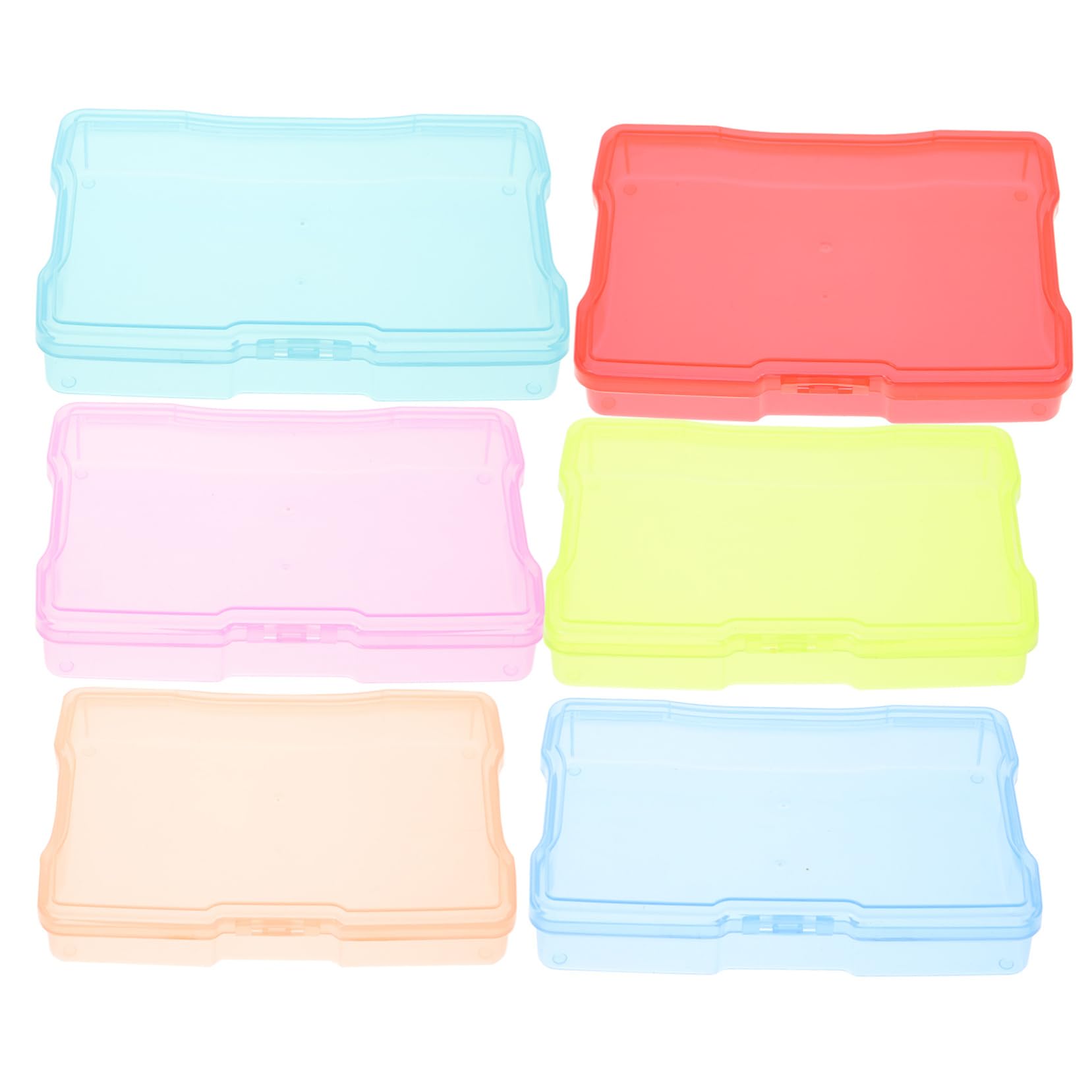 BELLIFFY Portable Photo Boxes Storage Sturdy Plastic Photo Organizer for Photos Cards Nails Jewelry