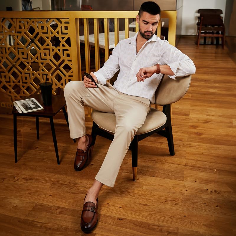 Image of CAHOOT Men's Shirt for Casual Wear | Spread Collar | Short Sleeve | Regular Fit | Button Closure | Shirt Crafted with Comfort Fit for Casual Wear