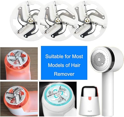 Miniatura 4 de TorSor Paquete de 3 cuchillas de repuesto de acero inoxidable de alta calidad para removedor de pelusas, recortadora de pelusas eléctricas