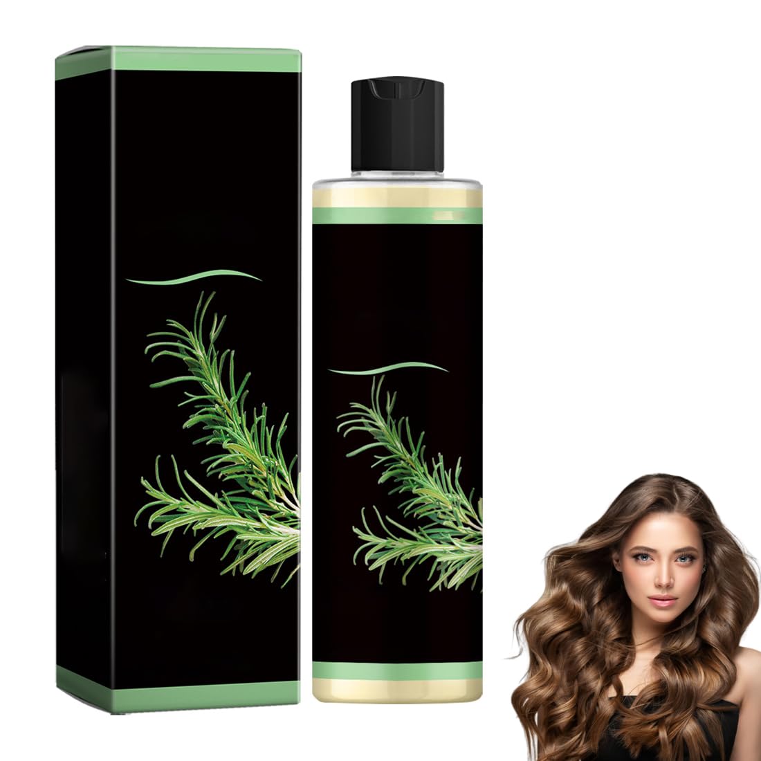 1 PCS Shampoing Bio Au Romarin Pour La Pousse Des Cheveux,shampoing romarin pousse cheveux, Fortifiant Et éPaississant Naturel, Pour Che-veux Fins Et Chute