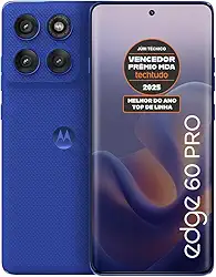 Smartphone Motorola Edge 60 PRO 5G - 256GB 24GB (12GB RAM+12GB Ram Boost) Tela Quad-Curve moto AI 50MP Sony Camera ultrarresistencia militar IP68 + IP69 - Azul Marinho