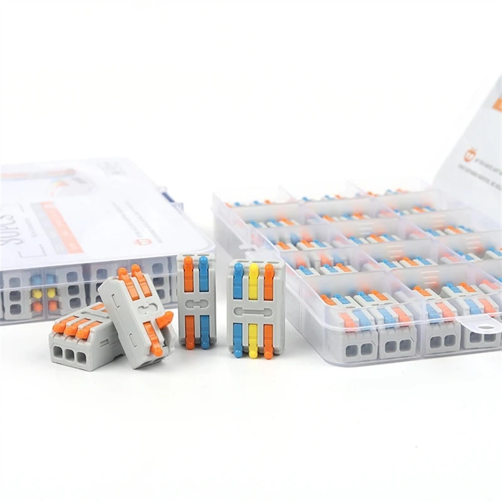Conduttore for connettore di cablaggio mini compatto in scatola 2/3 pin con connessione elettrica a morsettiera push-in a leva AWG28-12(D2-2TM 30PCS)