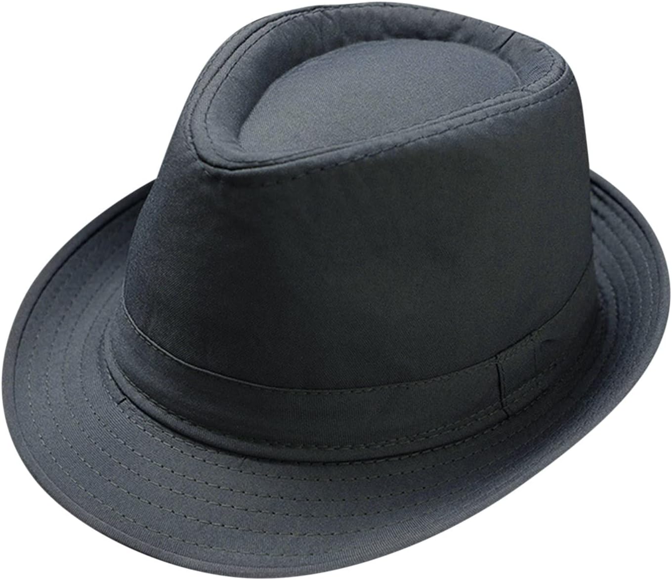 GenericClassic Manhattan Fedora Hat Vintage Short-Brim Structured Gangster Panama Jazz Caps British Style Solid Felt Caps