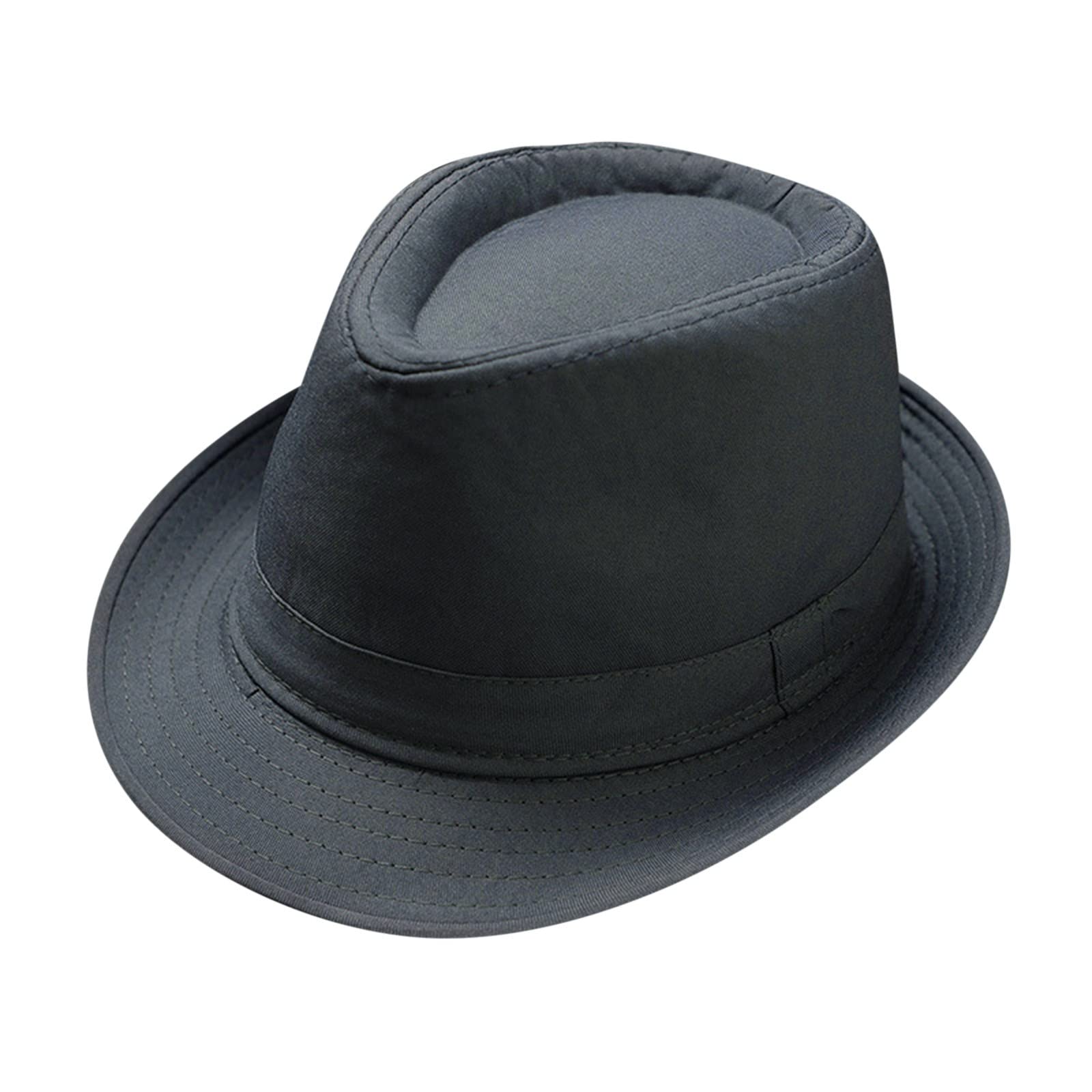 GenericClassic Manhattan Fedora Hat Vintage Short-Brim Structured Gangster Panama Jazz Caps British Style Solid Felt Caps