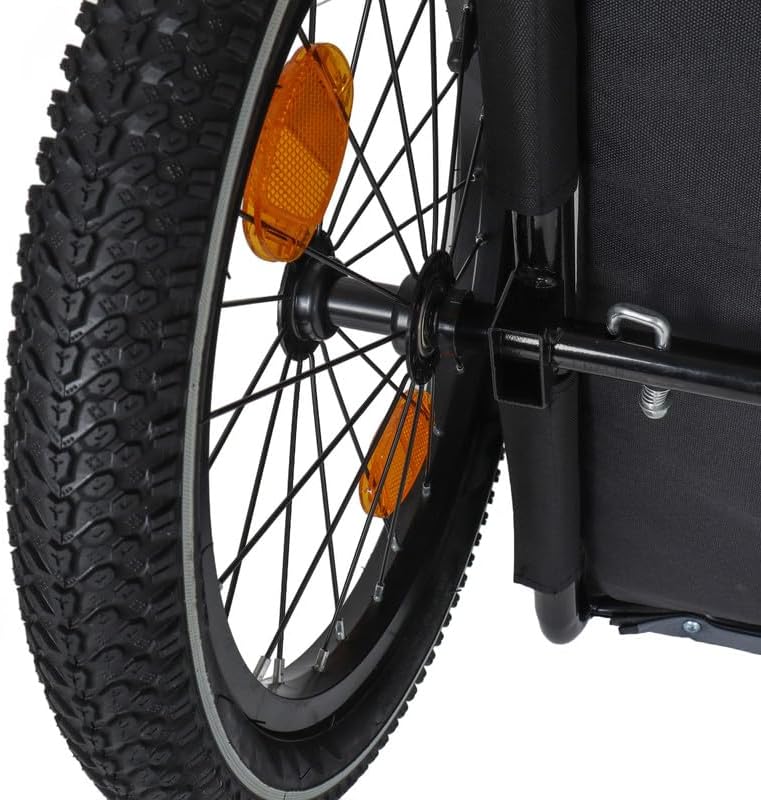 Pet Bike Trailer Dog Cart for Bicycle,Suitable for Small and Medium Pets, Easy Folding Cart Frame, Quick Release Wheel, Non-Slip Floor, Internal Leash