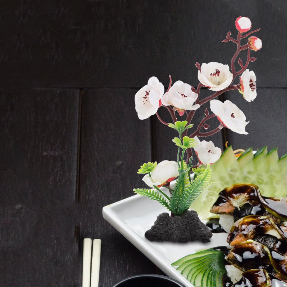 Platos decorativos japoneses para sushi blanco 2 piezas miniatura 4