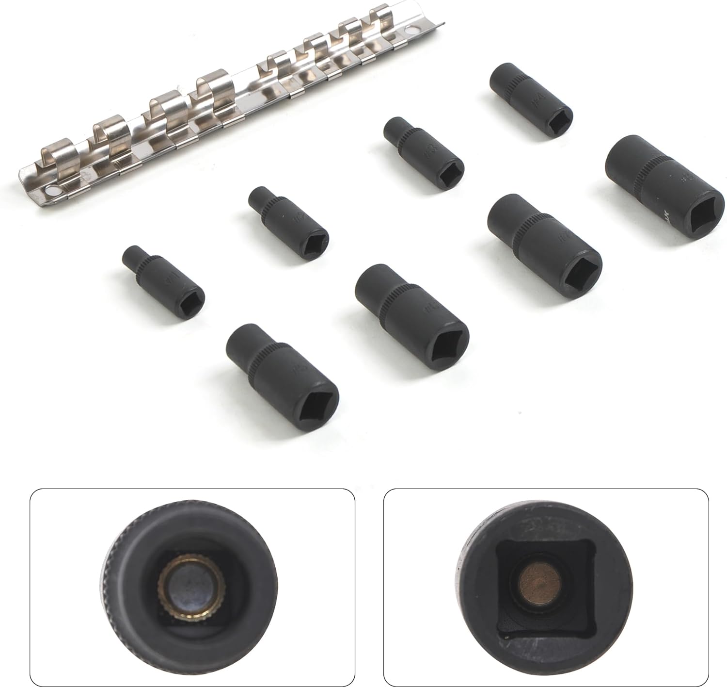 8PCS 1/4" and 3/8" Drive Tap Socket Set