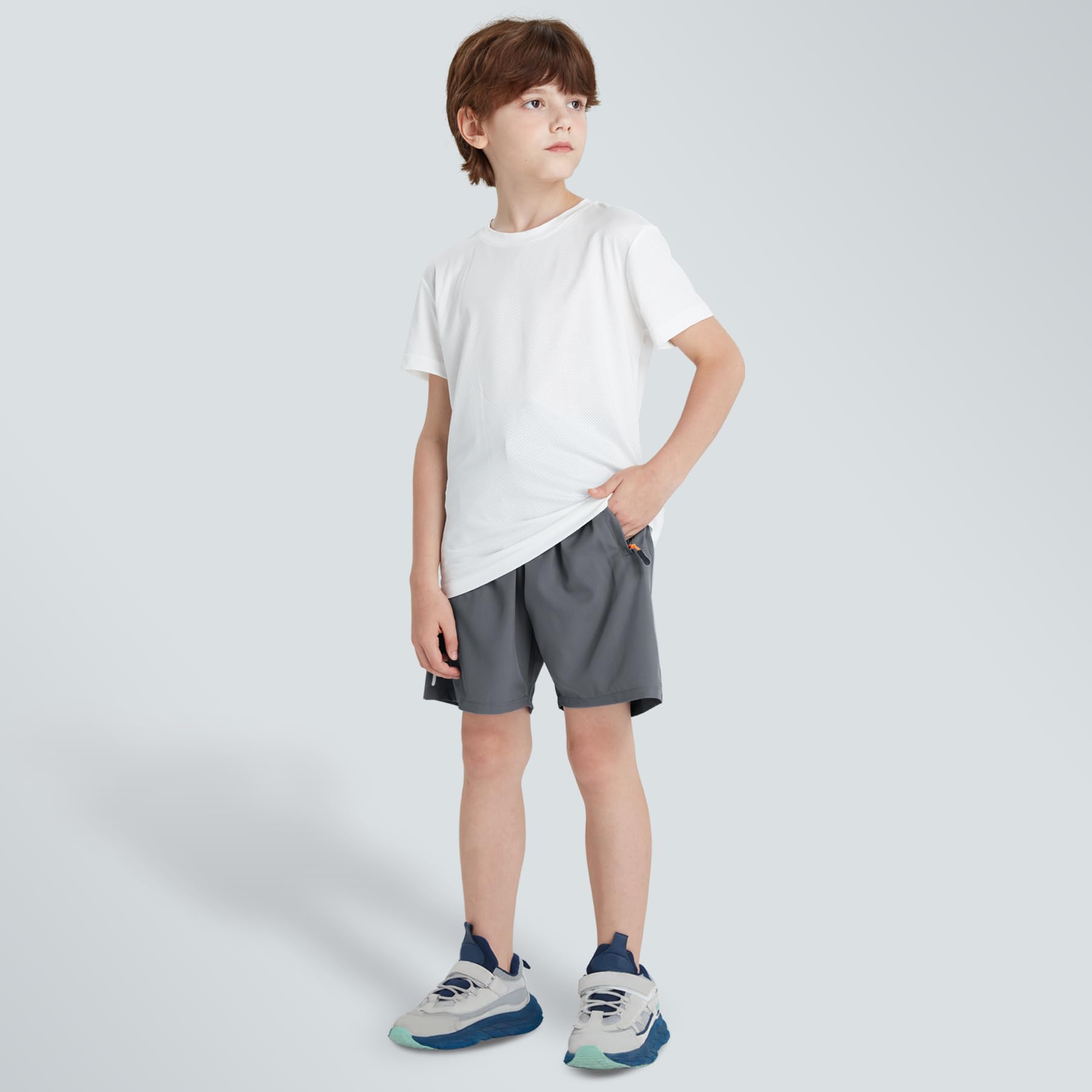 Pantalones cortos de secado rápido para niños, atléticos, para correr al aire libre