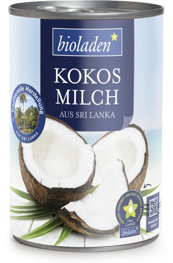 Bio Kokosmilch mit 60 % Kokosnussanteil 12 x 400 ml
