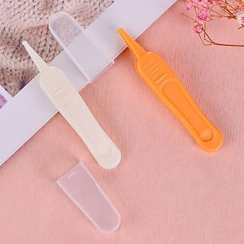 4 Pieces Nose Cleaning Tweezers Safe and Effective Clip Care Ear Nose Navel Clean Tool Nipper Plier Pincet Forceps