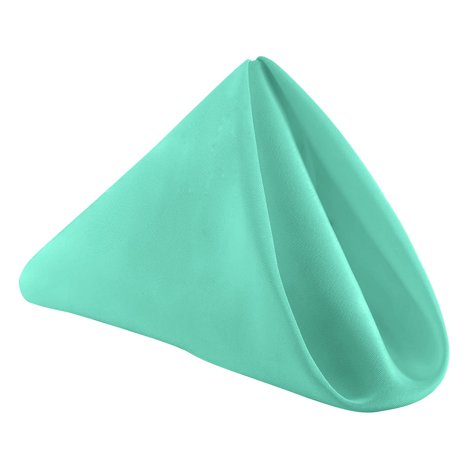 Trimming Shop 20 Inch Mint Green Polyester Table Napkins, 50x50cm Square, Reusable, Wrinkle-Resistant Cloth Napkins for Dinner Parties, Events, Weddings, Restaurants & Hotels, 100pcs โ image 1