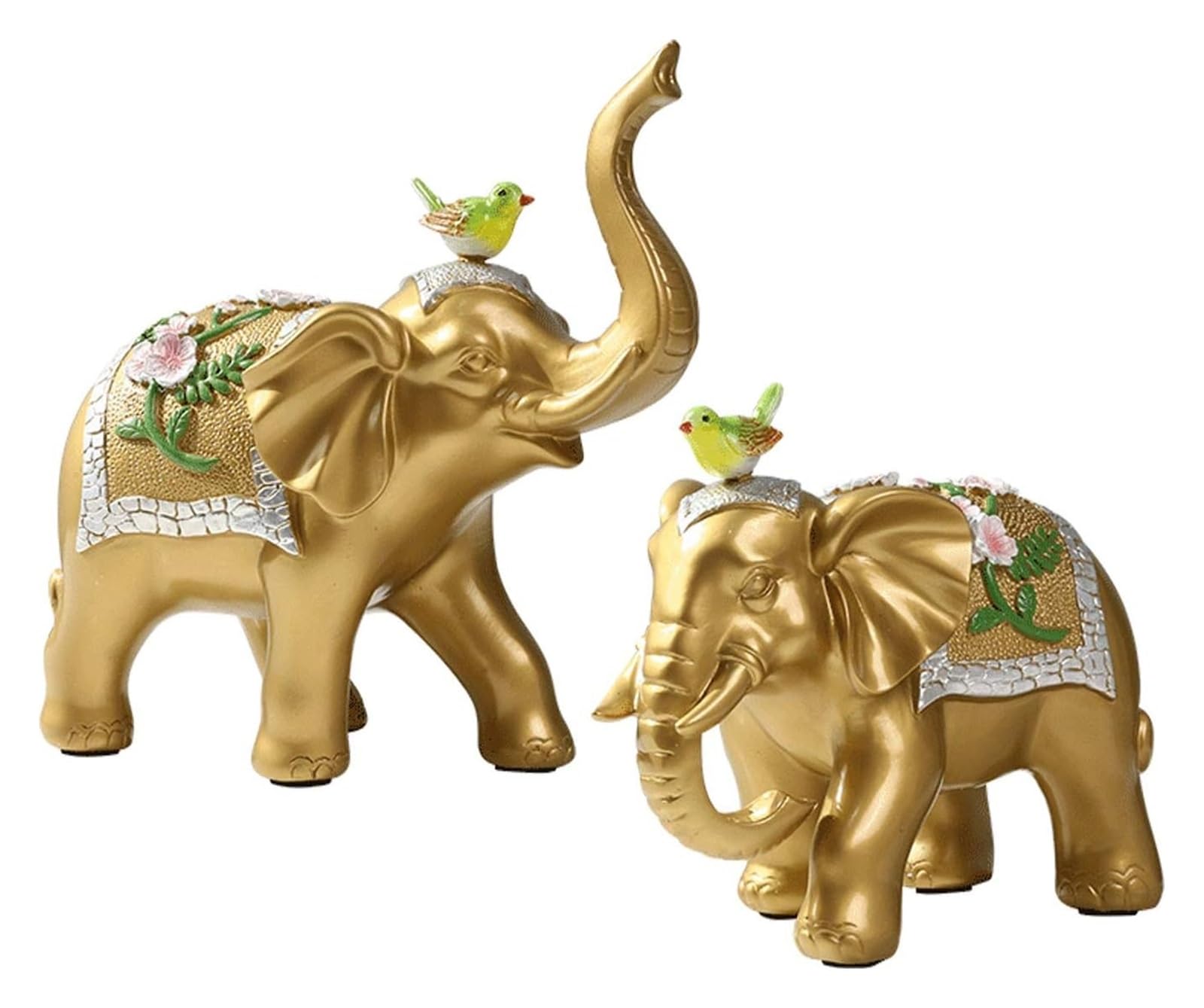 Regali Portafortuna Scultura da Tavolo Elefante Cinese Decorazione Fortuna Feng Shui Coppia di Elefanti Soggiorno Ufficio Scrivania Statua di Elefante Decorazione Apertura Inaugu
