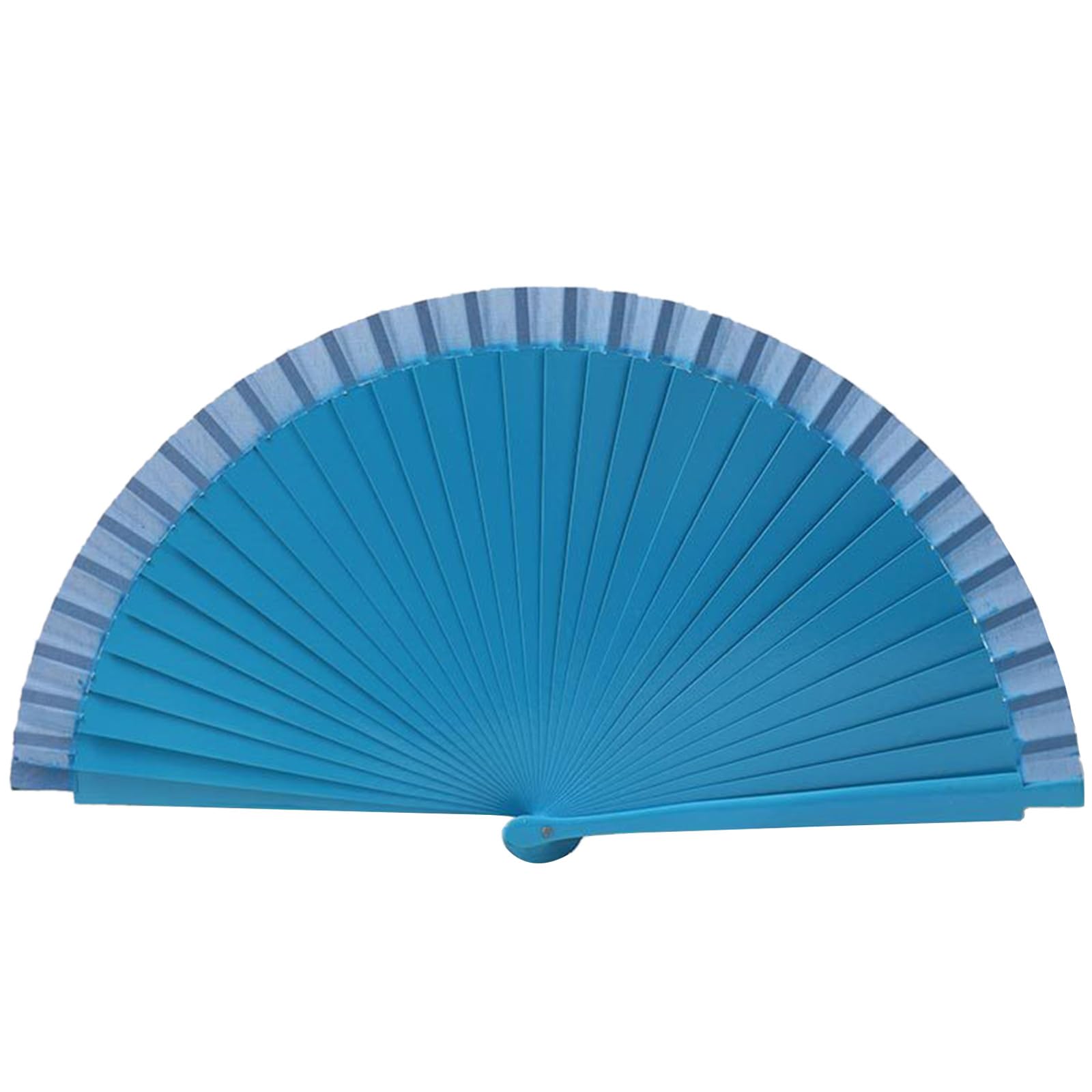 X-Institute Vintage Wooden Hand Fan Wedding Dance Solid Color Plain Folding Fan Elegant Handhelds Dancing Show Performances Spanish Fan