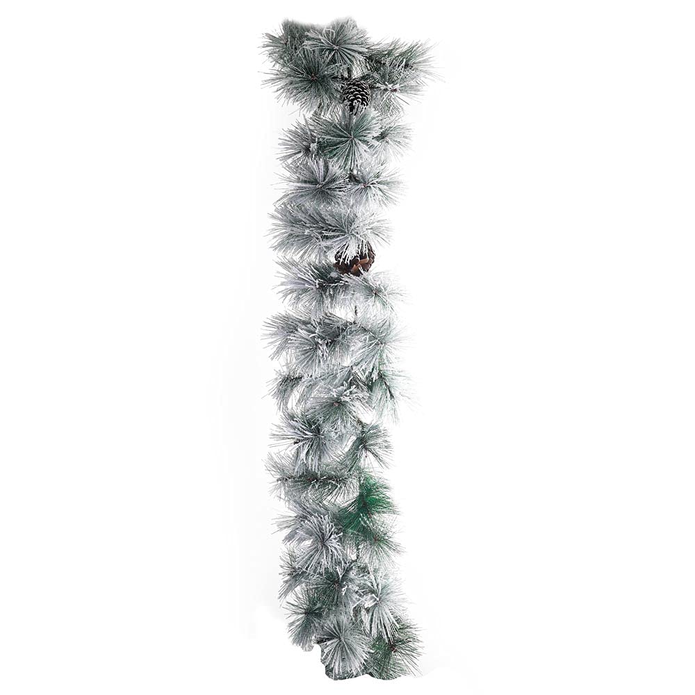 YATAI 3 Meters Artificial Christmas Garlands - Artificial Wreath With Pine Cones - Christmas Wreath For Xmas Tree Decoration - Snow Flocked Wreath Hanging Vine Christmas Tree Decoration