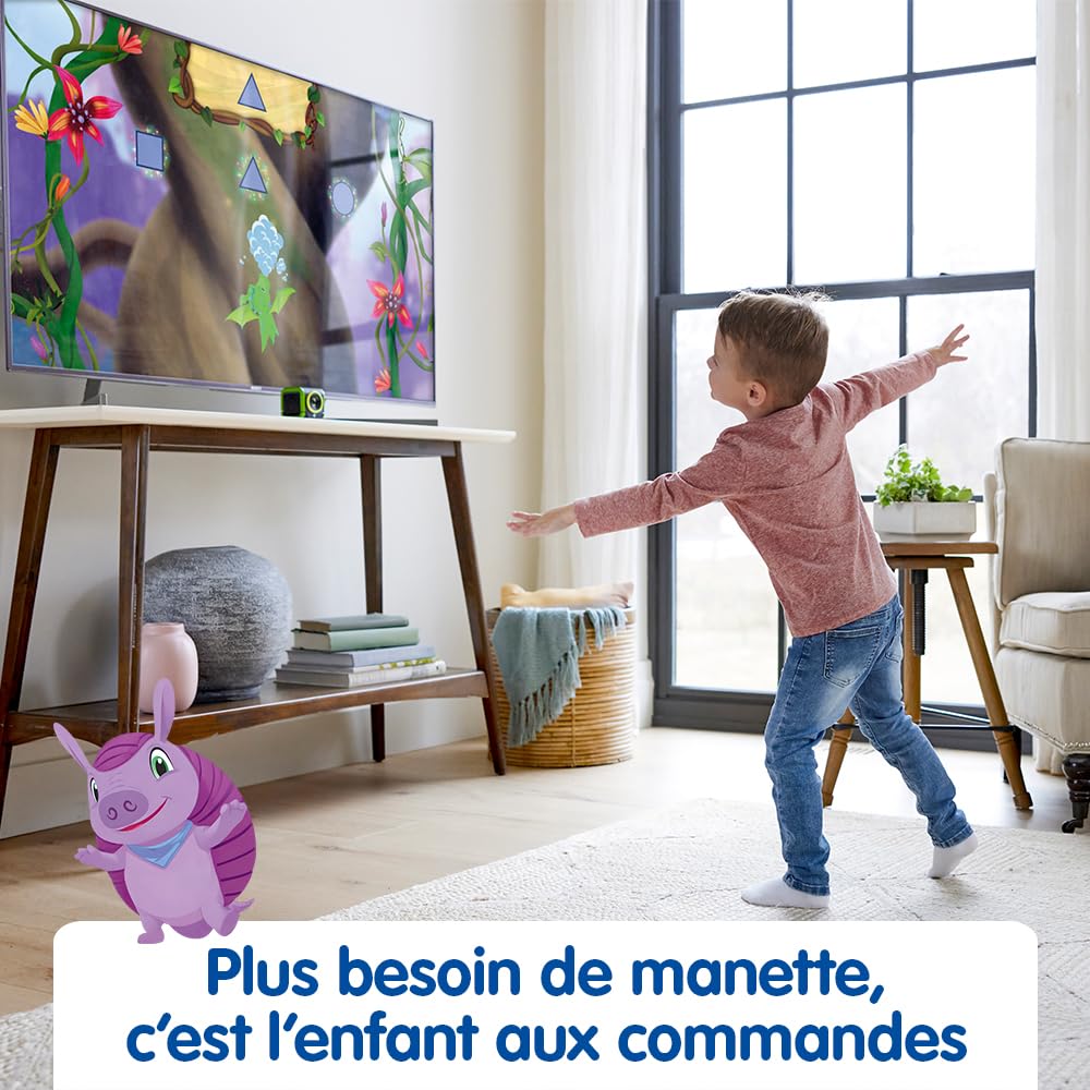 VTech - LeapMOVE Console TV Éducative - Apprendre en Bougeant avec 25 Aventures et Jeux Éducatifs - Console Jeux Enfant Plug & Play, USB-C/HDMI - Cadeau Enfant Dès 4 Ans - Contenu en Français