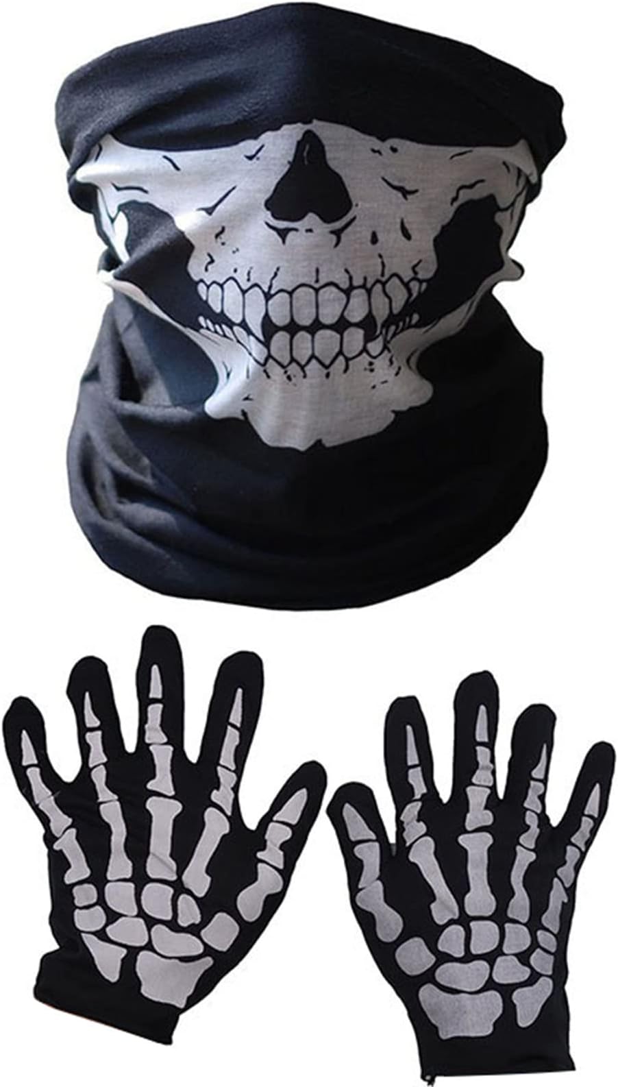 [Kelvix] ハロウィン スケルトン グローブとスカル セット 大人 子供 コスプレ小道具用品 女性 男性 イブニング パーティー 小道具 ハロウィン コスプレ ギフト