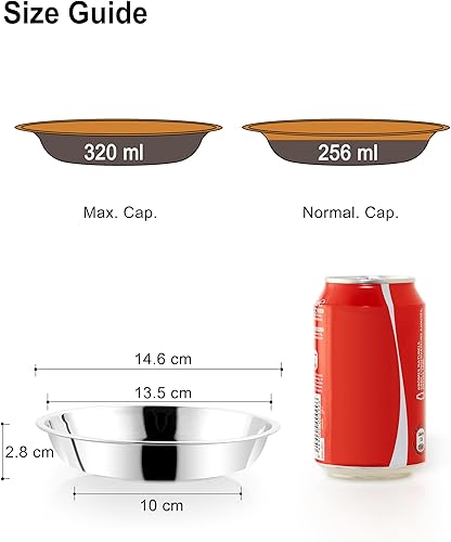 Miniatura 10 de VENTION Cuencos de comida poco profundos para gatos cuencos de repuesto de acero inoxidable para gatos de 7 a 56 onzas para soporte elevado cuencos